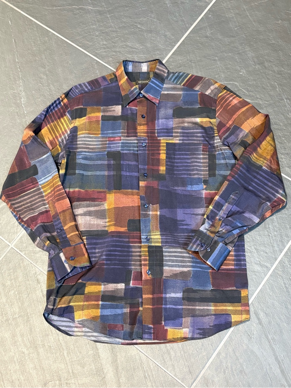 Vintage Post Modern Men’s Dress Shirt Medium
